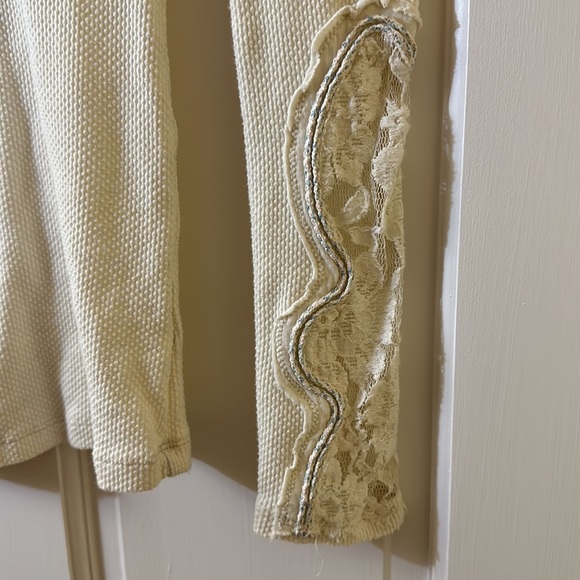Free People Thermal Lace Sleeve Long Sleeve - Picture 3 of 6